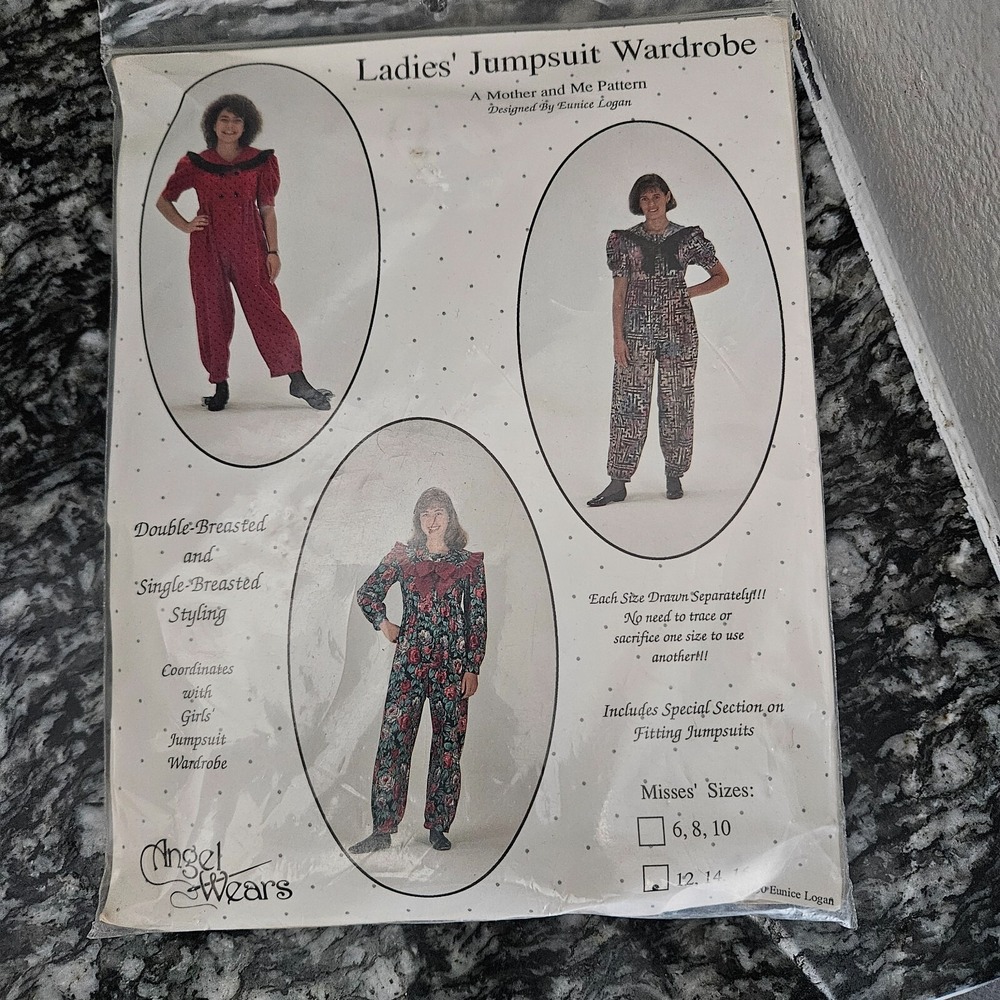 Angel Wears Pattern Dress Jumpsuit Jumper Girls 12 14 16 Uncut Vintage 1990‎